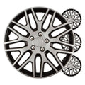 Kołpaki samochodowe 4szt. komplet Dakar czarno srebrne 16" cali COLOR BOX