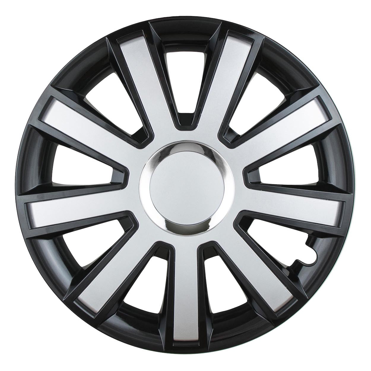 Kołpak samochodowy Flash 15" cali czarno-srebrny
