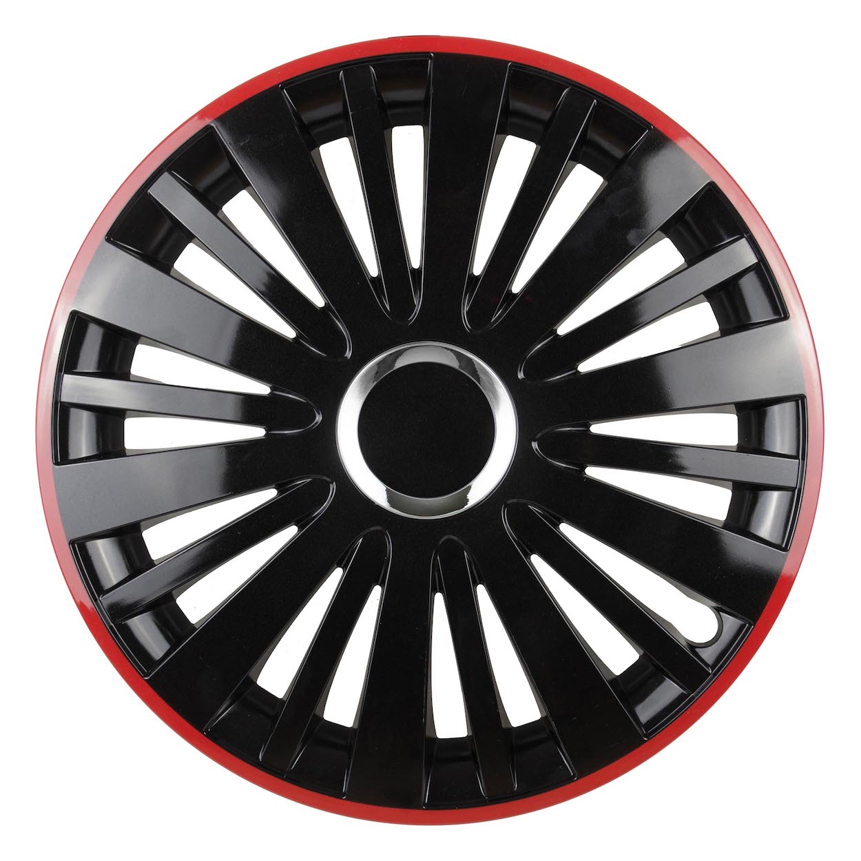 Kołpak samochodowy Falcon 16" cali czarny z czerwonym rantem