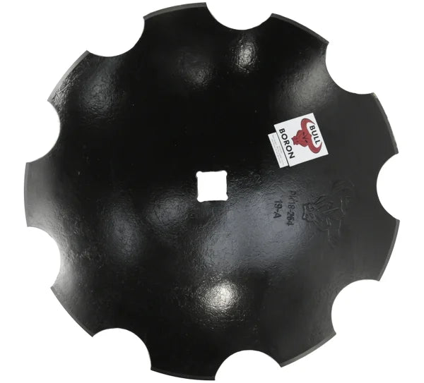 Talerz zębaty fi - 460 mm, grubość - 3,5 mm, otwór 30 mm / 30 mm, stal borowa 45-48 hrc, Z-9, Brona talerzowa Agro BULL