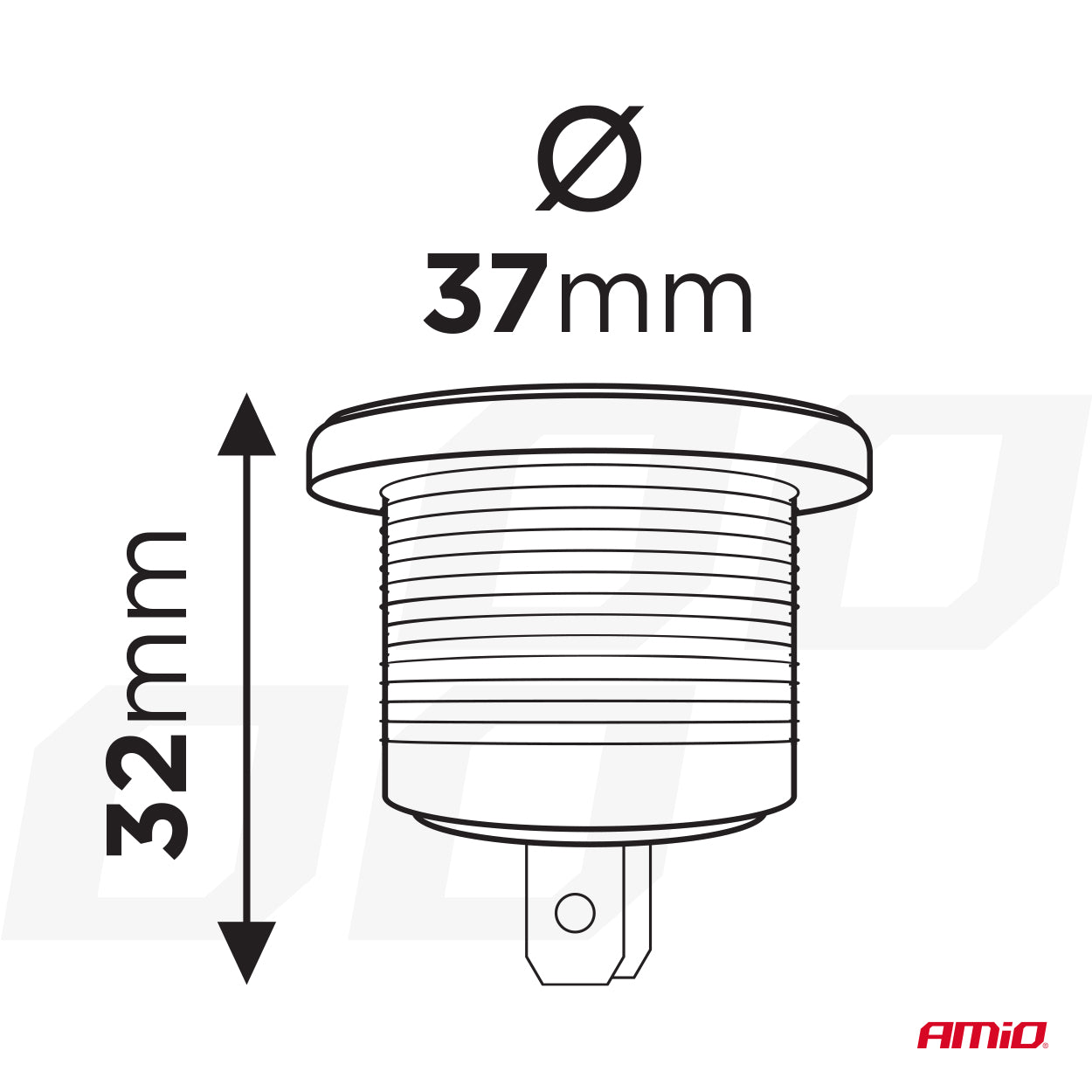 Dodatkowy woltomierz cyfrowy do zabudowy 12V 24V MOD-02 AMIO-02852