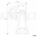 Lampa robocza panelowa LED BAR prosta AWL26 240W 113cm 24000lm 12V 24V AMIO-02440