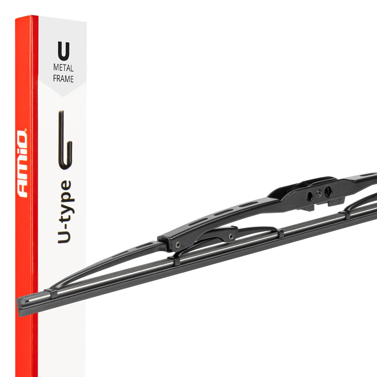 Wycieraczka samochodowa szkieletowa metalowa U-Type uniwersalna 15" 380 mm 38 cm AMIO-04005